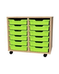 Premium 12 Shallow Tray Oak Unit Lime