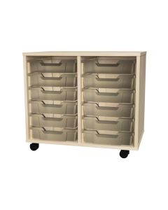 Premium 12 Shallow Tray Maple Unit Clear