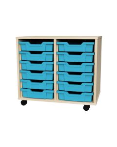 Premium 12 Shallow Tray Maple Unit Cyan