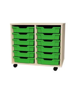 Premium 12 Shallow Tray Maple Unit Green