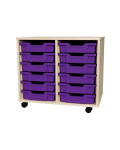 Premium 12 Shallow Tray Maple Unit Purple