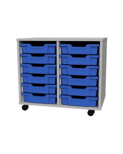 Premium 12 Shallow Tray Grey Unit Blue