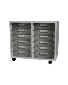 Premium 12 Shallow Tray Grey Unit Clear