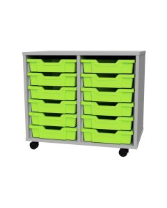 Premium 12 Shallow Tray Grey Unit Lime
