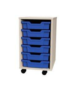 Premium 6 Shallow Tray Maple Unit Blue