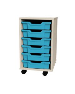 Premium 6 Shallow Tray Maple Unit Cyan