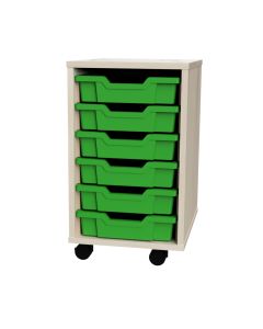 Premium 6 Shallow Tray Maple Unit Green