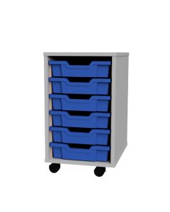 Premium 6 Shallow Tray Grey Unit Blue