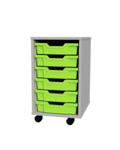Premium 6 Shallow Tray Grey Unit Lime