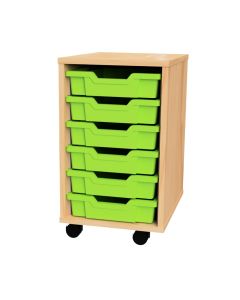 Premium 6 Shallow Tray Beech Unit Lime