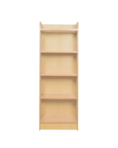 Library Bookcase Slimline Maple H1500mm