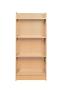 Library Bookcase Slimline Maple H1250mm