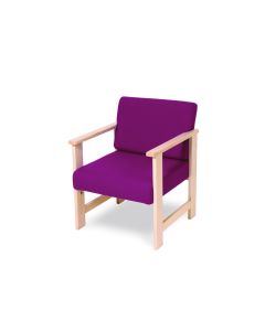 Wooden Easy Seating Armchair Raspberry