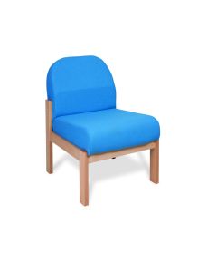 Deluxe Wooden Easy Seating Chair Turquoise