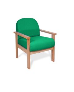 Deluxe Wooden Easy Seating Armchair Turquoise