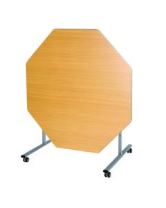 Equal Octagonal Tilt Top Table 640mm Light Grey