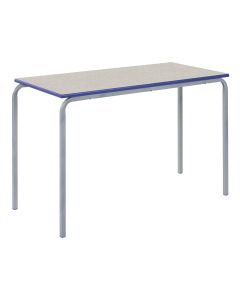 Crush Bent Rectangular Table 120x60x53cm Ailsa Top Blue Edge