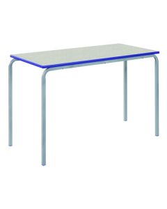 Crush Bent Rectangular Table 110x55x76cm Ailsa Top Blue Edge