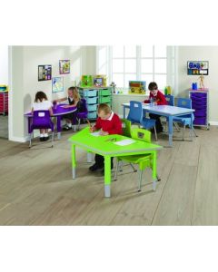 Start Right Rectangular Adjustable Table Blue