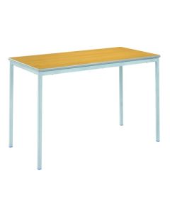 Fully Welded Rectangular Table 120x60x71cm Beech Top LGrey Edge