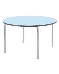 Round Premium Equation Table Light Grey Edge H530mm Soft Blue