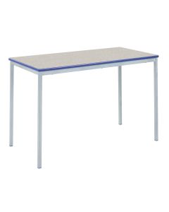 Fully Welded Rectangular Table 110x55x71cm Ailsa Top Blue Edge