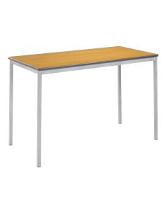 FWelded Rectangular Table 120x60x71cm Beech Top Char Edge