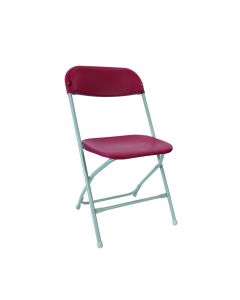 Zlite Folding Chair Straight Back Burgundy