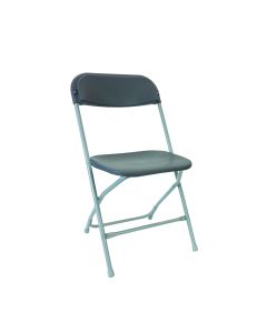Zlite Folding Chair Straight Back Charcoal