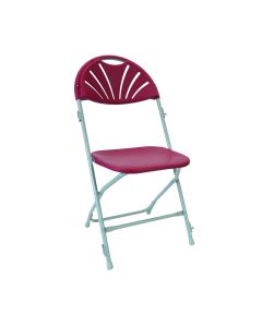 Zlite Folding Chair Fan Back Burgundy