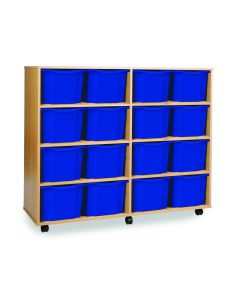 16 Triple Tray Unit Beech Blue