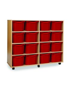 16 Triple Tray Unit Beech Red