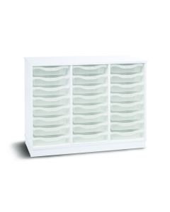 24 Single Premium Tray Unit White Clear
