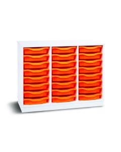 24 Single Premium Tray Unit White Tangerine