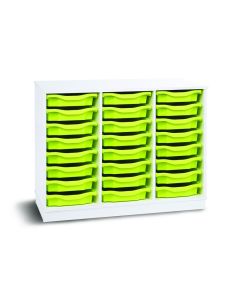 24 Single Premium Tray Unit White Lime