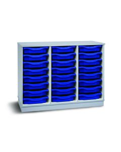 24 Single Premium Tray Unit Grey Blue