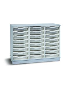 24 Single Premium Tray Unit Grey Clear