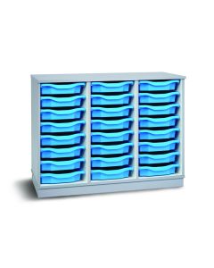 24 Single Premium Tray Unit Grey Cyan