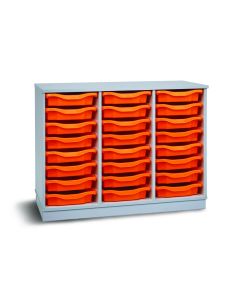 24 Single Premium Tray Unit Grey Tangerine