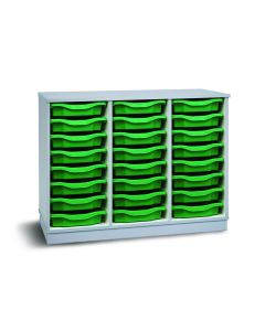 24 Single Premium Tray Unit Grey Green