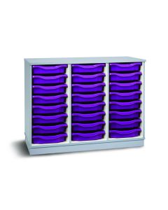 24 Single Premium Tray Unit Grey Purple