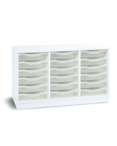 18 Single Premium Tray Unit White Clear