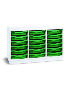 18 Single Premium Tray Unit White Green