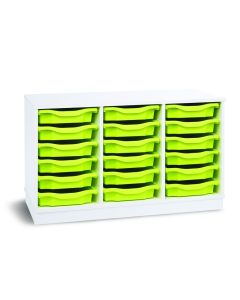 18 Single Premium Tray Unit White Lime