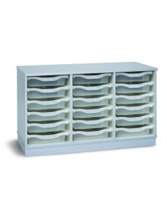 18 Single Premium Tray Unit Grey Clear
