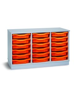 18 Single Premium Tray Unit Grey Tangerine