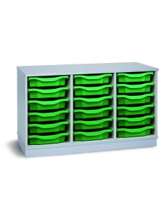 18 Single Premium Tray Unit Grey Green