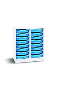 16 Single Tray Unit White Cyan