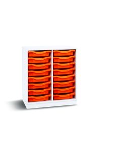 16 Single Tray Unit White Tangerine