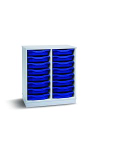 16 Single Tray Unit Grey Blue